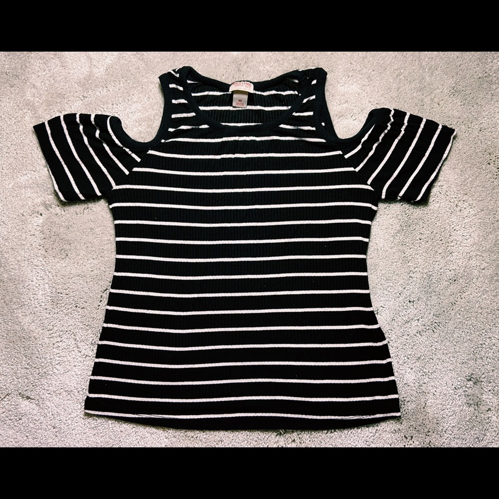 Black and White Off Shoulder